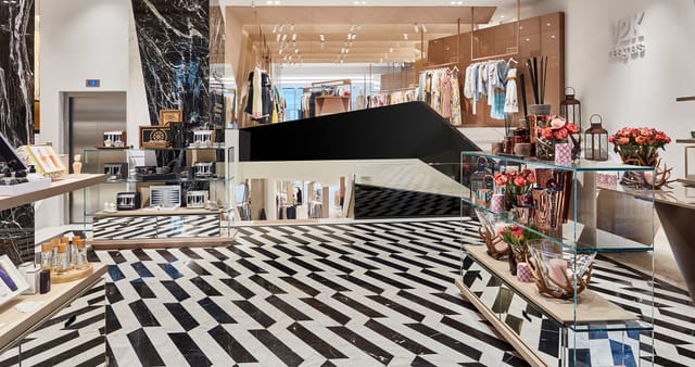 Luxury brand activation at Vakko L'Atelier, featuring geometric floors for product launch events.
