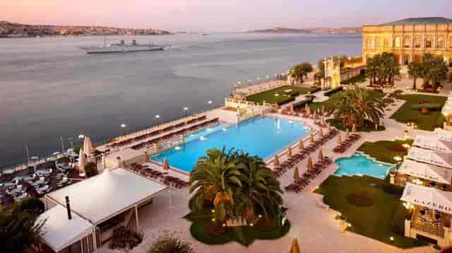 Ottoman suite at Çırağan Palace Istanbul with Bosphorus views, ideal for luxury gala dinners.