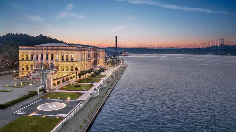 Ottoman-style waterfront event venue at Çırağan Palace, perfect for luxury corporate retreats.