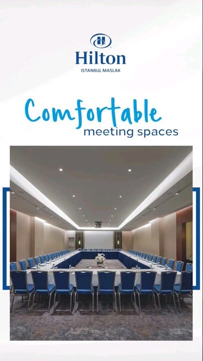 Modern Hilton Istanbul Maslak conference room for professional corporate events and meetings.