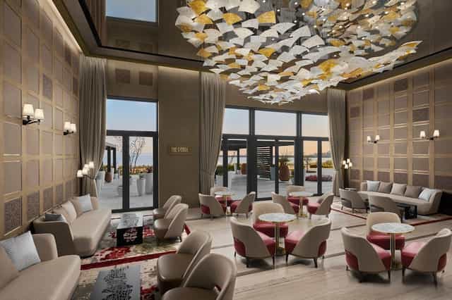 Ceres Restaurant lounge, upscale VIP breakout space for elegant cocktail receptions.