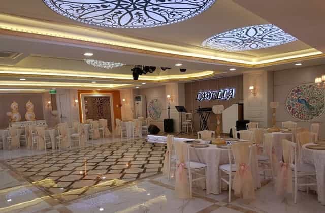 Balo ve Toplantı Salonları at Teras Labella: elegant banquet hall for weddings and social events.