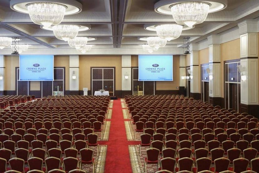 Crowne Plaza Istanbul Asia theater-style ballroom for corporate conferences and events.
