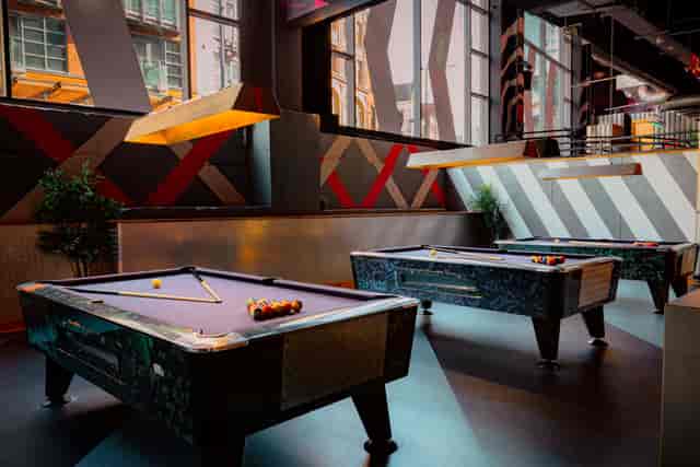 Industrial-chic Centre Stage at Roxy Ball Room Manchester for corporate team-building events.