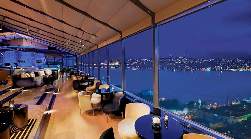 City Lights Bar, InterContinental Istanbul with skyline views for premium evening receptions.