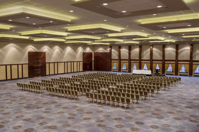 Hilton Istanbul Bosphorus theater-style ballroom for corporate events and plenary sessions.