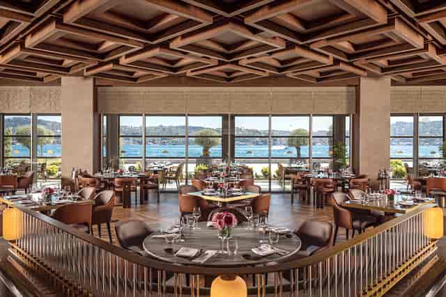 Oriental Meeting Room, Istanbul with Bosphorus views for corporate lunch or upscale social events.