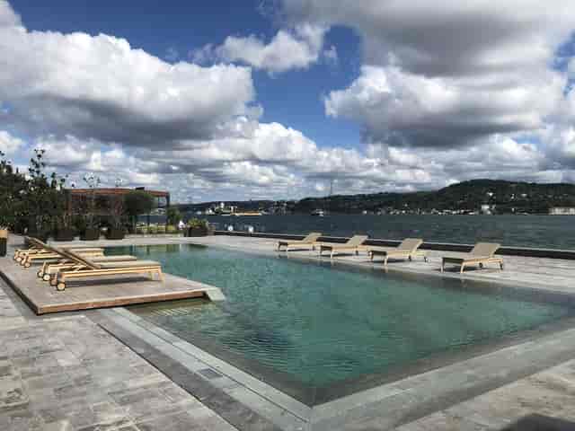 Erguvan pool deck at Mandarin Oriental Bosphorus, Istanbul for corporate incentive and reception.