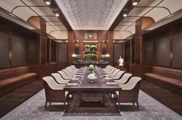 Mandarin Oriental Bosphorus boardroom with wood paneling for executive meetings and private dining.