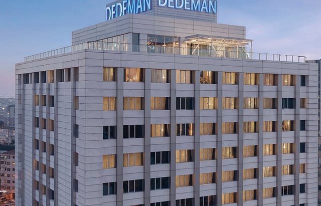 Rooftop meeting room with skyline views at Dedeman Istanbul for corporate events and conferences.
