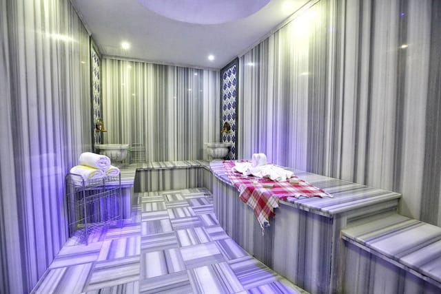 Marble hammam at Dedeman Istanbul for VIP wellness breakout sessions and incentive events.