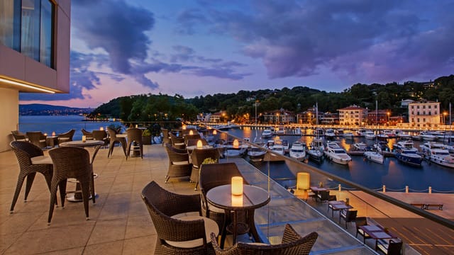 Grand Tarabya Hotel waterfront sunset venue for upscale cocktail receptions and VIP networking.
