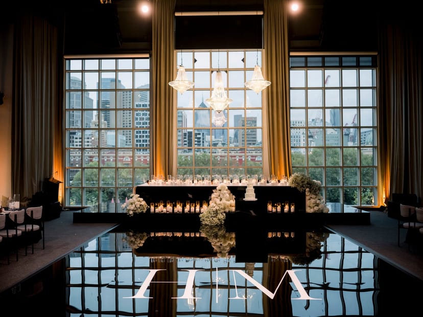 Metropolis Events function room with sleek dance floor for weddings and corporate events.