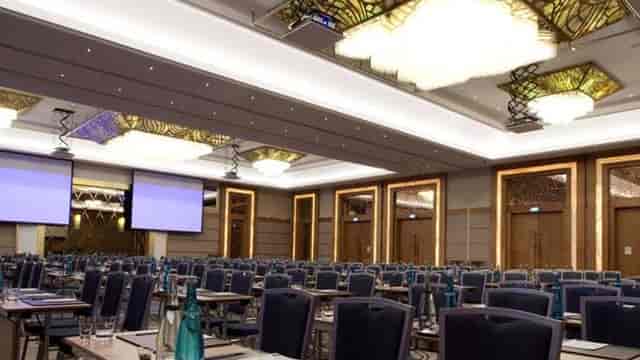 Theater-style ballroom at Radisson Blu Istanbul Sisli for corporate plenary and business conference.