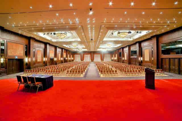Grand Cevahir Hotel ballroom with theater seating for corporate conferences and keynote events.