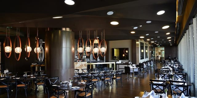 Upscale Hilton Istanbul Kozyatagi restaurant for corporate dinners and networking events.