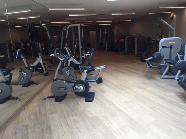 Modern fitness center at DoubleTree by Hilton Istanbul for business conferences and hotel events.