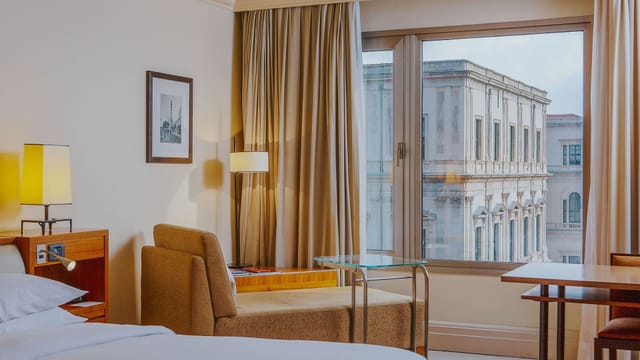 Grand Hyatt Istanbul suite with workspace for business conferences and VIP speakers.