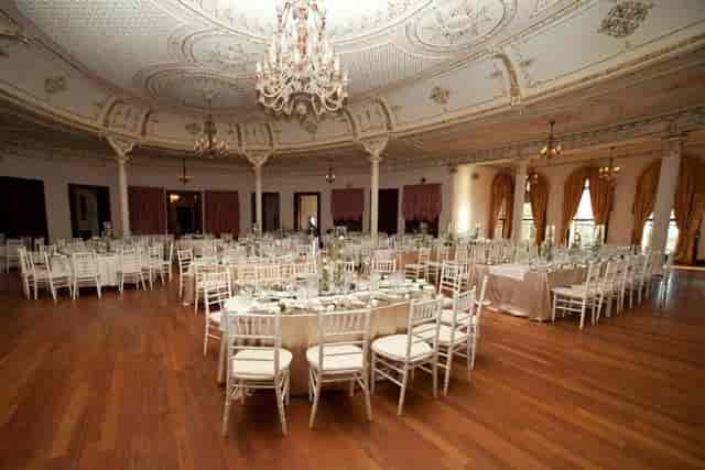 Elegant ballroom with chandeliers at Adile Sultan Palace for gala and corporate event venues.