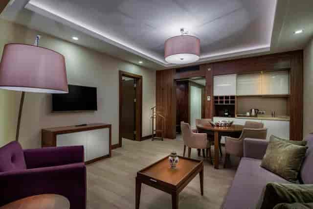 Executive suite with wet bar for VIP briefings and professional networking at DoubleTree Istanbul.