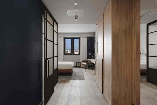 Modern Four Points by Sheraton Istanbul Pendik guest room with workspace for corporate conferences.