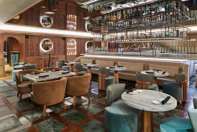 Sophisticated private dining room at 34 Restaurant, ideal for corporate receptions and VIP events.