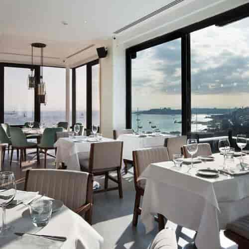Nobu Istanbul waterfront terrace for corporate dinners and VIP receptions with scenic views.