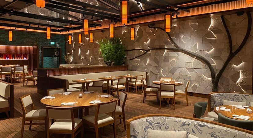 Nobu Istanbul terrace for intimate corporate dinners and VIP events with sophisticated lighting.