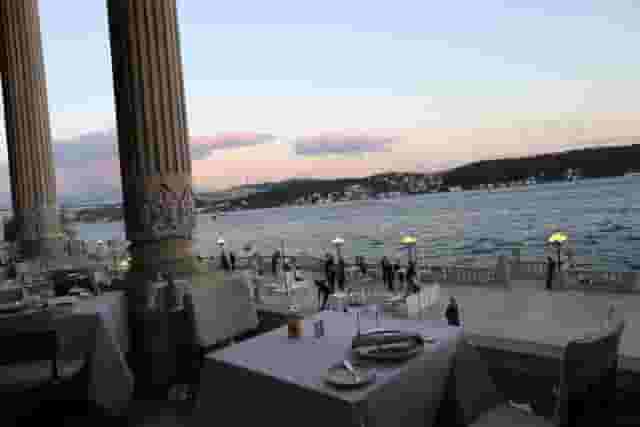 Waterfront terrace