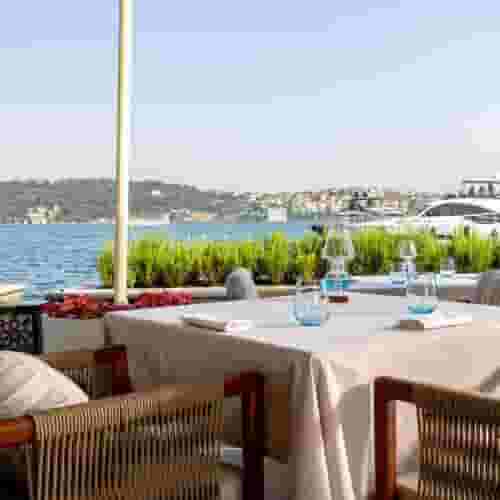 Waterfront terrace