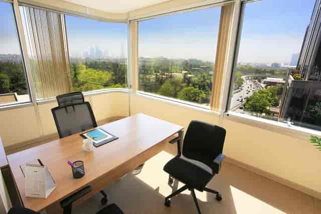 Vela executive office at Windowist Tower for corporate meetings and hybrid interviews.