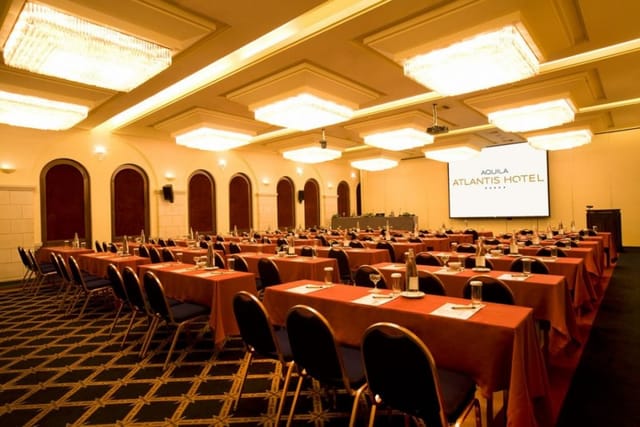 Aquila ballroom classroom setup for corporate training and plenary sessions at Windowist Tower.
