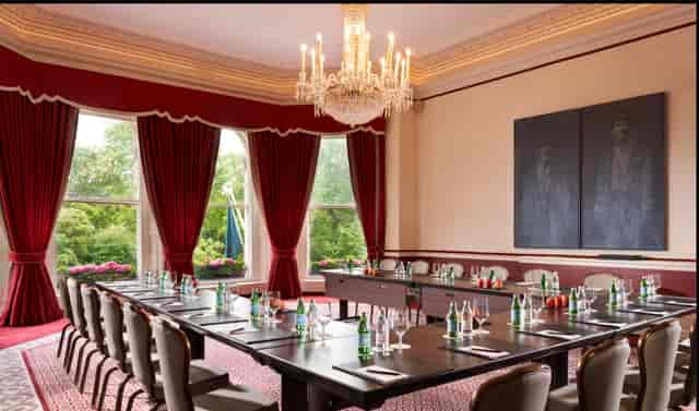 St. Stephens Suite boardroom with natural light for executive meetings and corporate events.