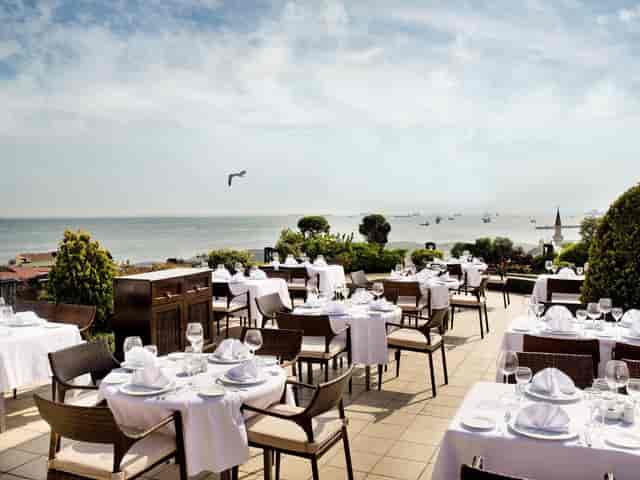 Mosaic Terrace Restaurant: luxury open-air waterfront venue for corporate events and dinners.