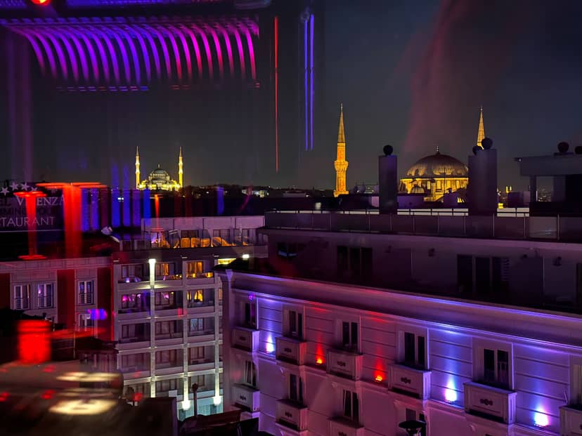 Rooftop lounge at Hotel Zurich Istanbul: skyline view venue for corporate events and receptions.