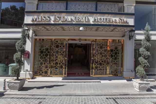 Boutique exterior of Miss Istanbul Hotel & Spa, perfect for luxury travel and city event hosting.