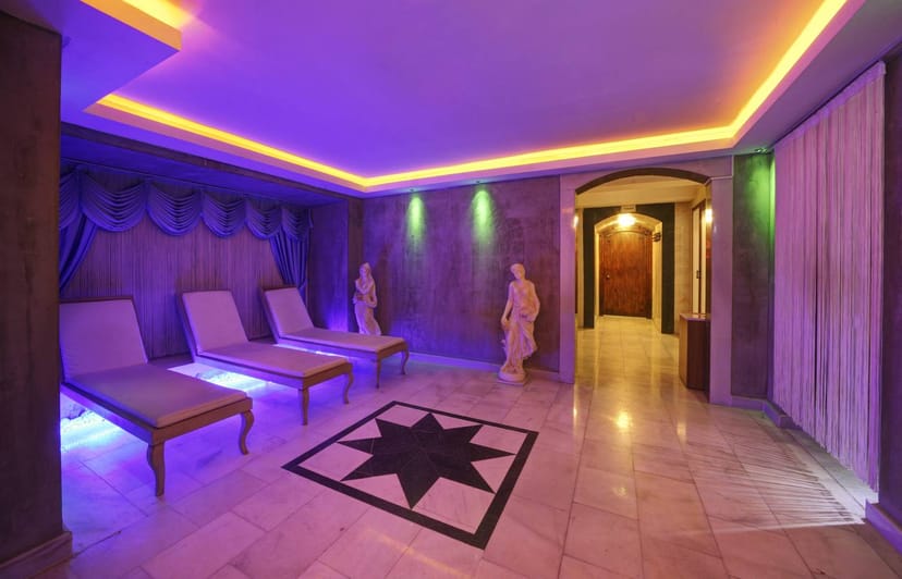 Luxury spa lounge in Legacy Ottoman Hotel, perfect for executive retreats and incentive travel.