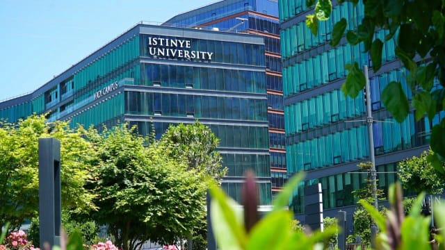 Modern Istinye Campus conference hall for corporate meetings and educational seminars.