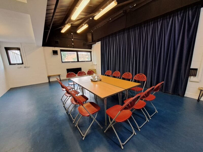 Longman Studio boardroom setup for community workshops and budget-friendly events.