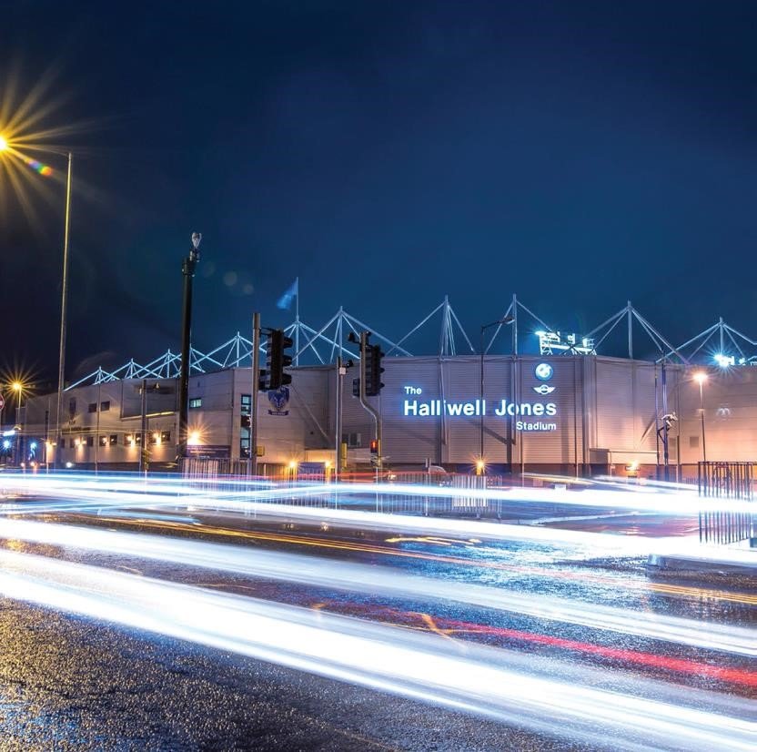 Halliwell Jones Stadium concourse space for corporate events and gala dinners. - Banner