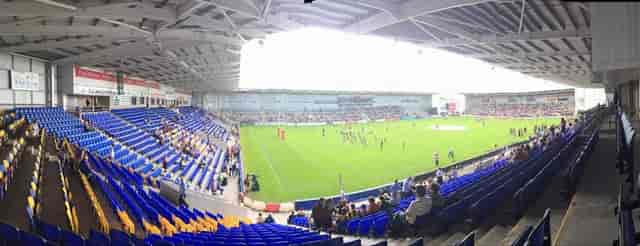Halliwell Jones Stadium concourse: large-scale event venue with clear sightlines for activations.