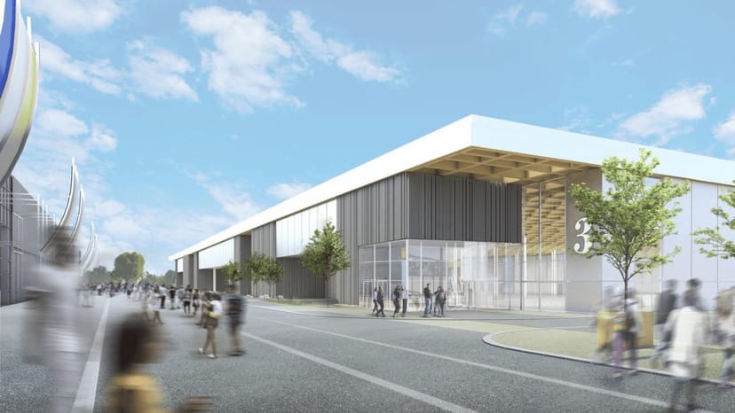 Modern Hall 3 at Paris Le Bourget: expansive exhibition space for large tradeshows and events.