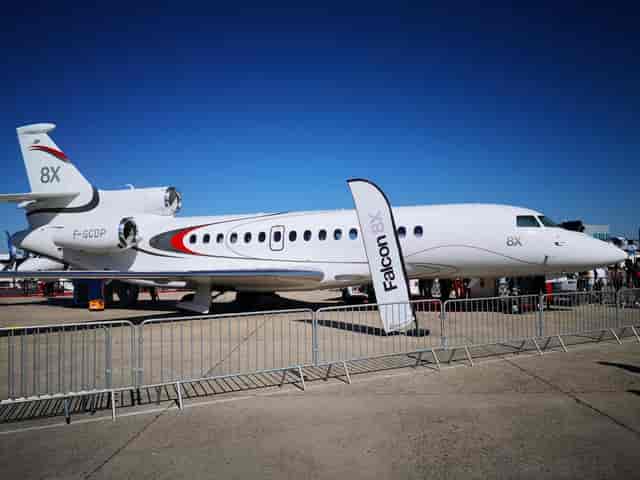 Aviation trade show display at Paris Le Bourget Hall 4.2 for product launch and VIP site tour.