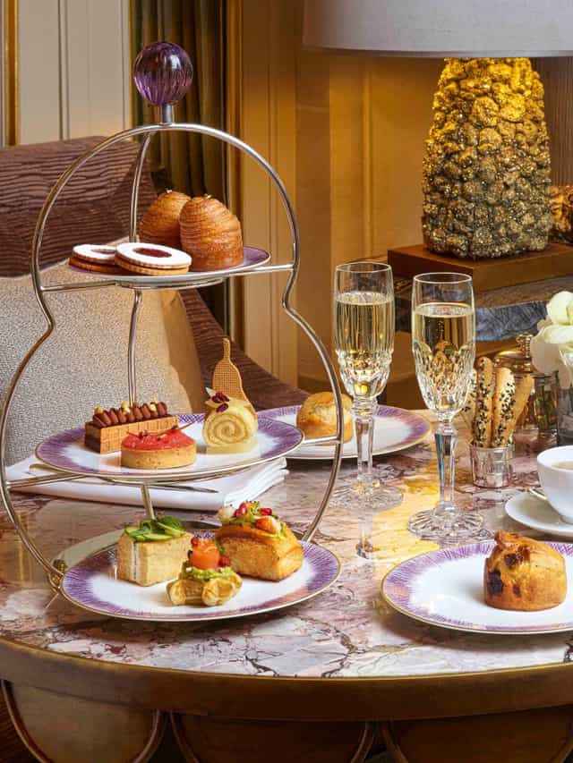 Luxury afternoon tea at Hôtel de Crillon Jardin d'Hiver for VIP hospitality and networking events.