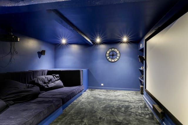 Private Cinema breakout room with lounge seating for team brainstorms and corporate events.