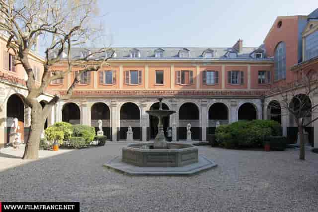 Cour du Mûrier historic courtyard for luxury cocktail receptions and corporate event branding.
