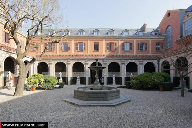 Cour du Mûrier historic courtyard for luxury cocktail receptions and corporate event branding.
