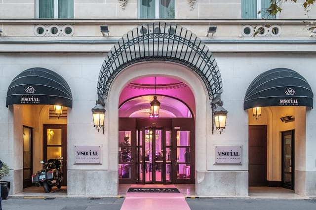 Concorde facade at M Social Hotel Paris: chic boutique event venue.