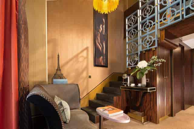 Private Salon at Hôtel Baume Paris: VIP executive lounge for boutique events.