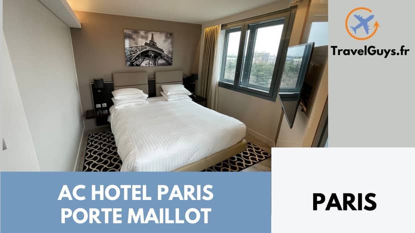 Modern guest room at AC Hotel Paris Porte Maillot, ideal for business travel and conferences.